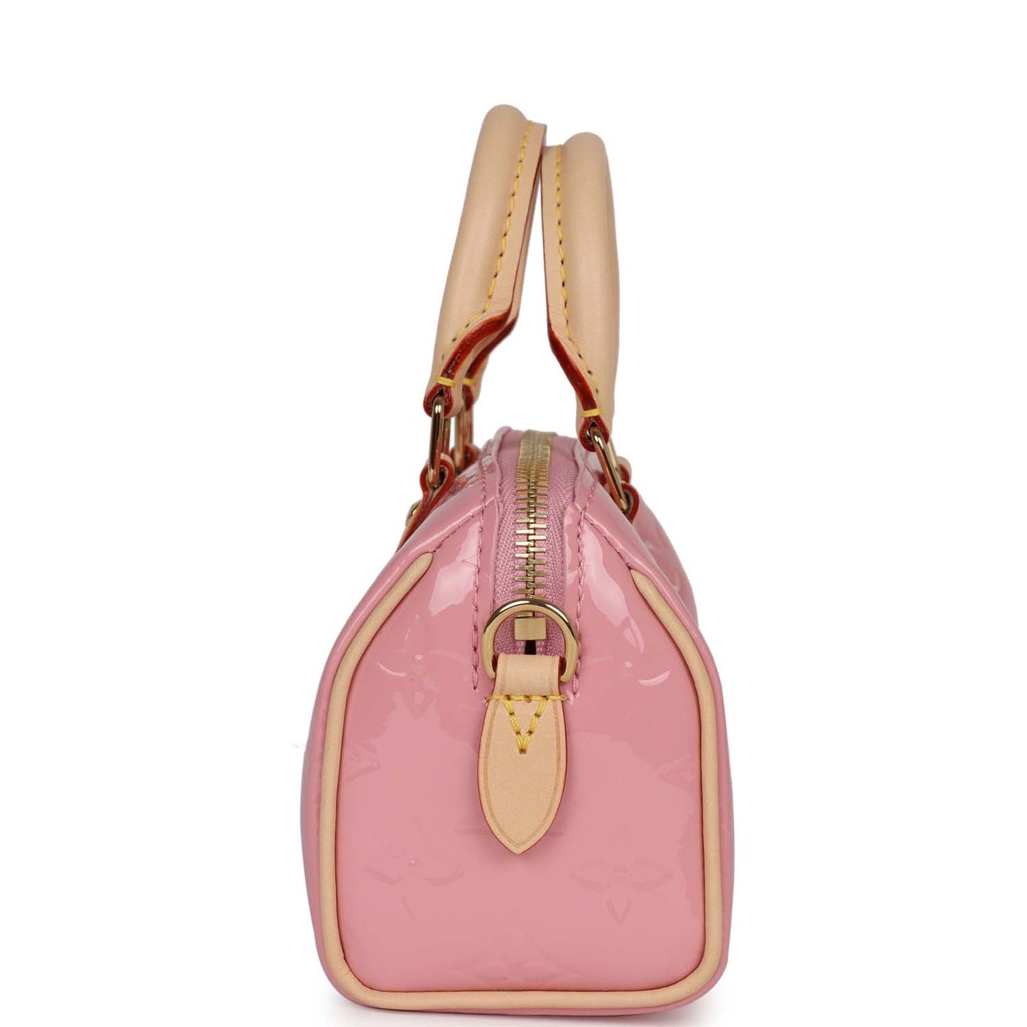 Louis Vuitton Nano Speedy Mochi Pink Vernis Gold Hardware