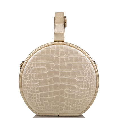 Louis Vuitton Gold Matte Alligator Petite Boite Chapeau