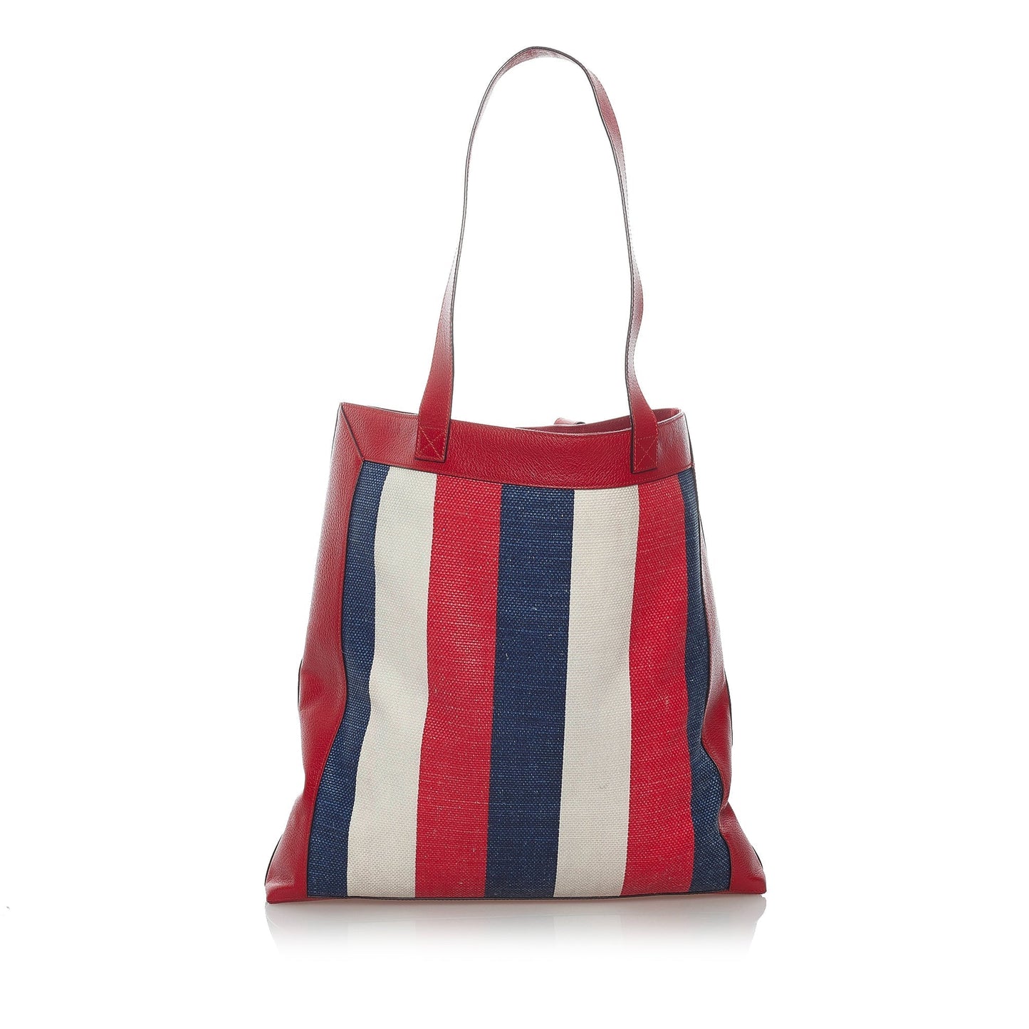 Gucci Sylvie Baiadera Tote Bag Striped Canvas