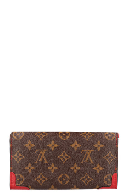 LOUIS VUITTON  Sarah Wallet Retiro MNG & Red