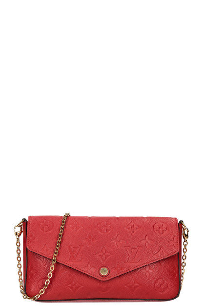 LOUIS VUITTON Felicie Pochette MNG Empreinte Red