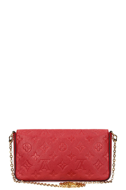 LOUIS VUITTON Felicie Pochette MNG Empreinte Red