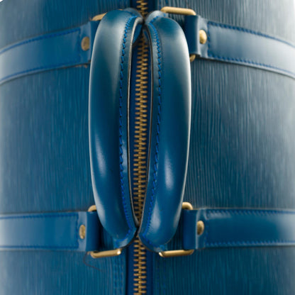 LOUIS VUITTON Keepall 45 Travel bag in blue epi leather