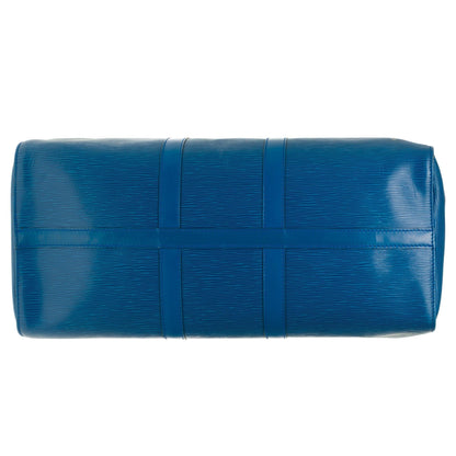 LOUIS VUITTON Keepall 45 Travel bag in blue epi leather