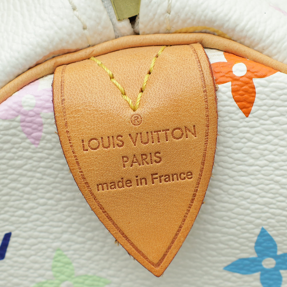 Louis Vuitton Monogram White Multicolor Speedy 30 Bag