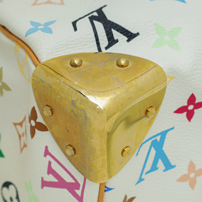 Louis Vuitton Monogram White Multicolor Speedy 30 Bag