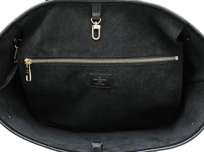 Louis Vuitton Black Monogram Empreinte Neverfull MM Bag