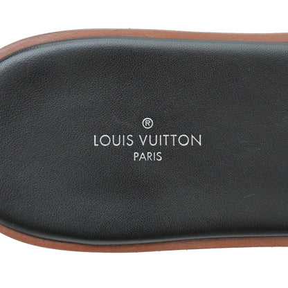 Louis Vuitton Bicolor Lock It Mink Fur Flat Sandal 40
