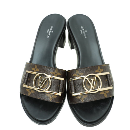 Louis Vuitton Monogram Lock It Mules 37.5