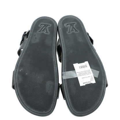 Louis Vuitton Black Flat Sandal 8