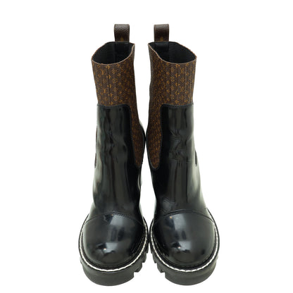 Louis Vuitton Monogram Black Nano Ankle Star Trail Boots 39