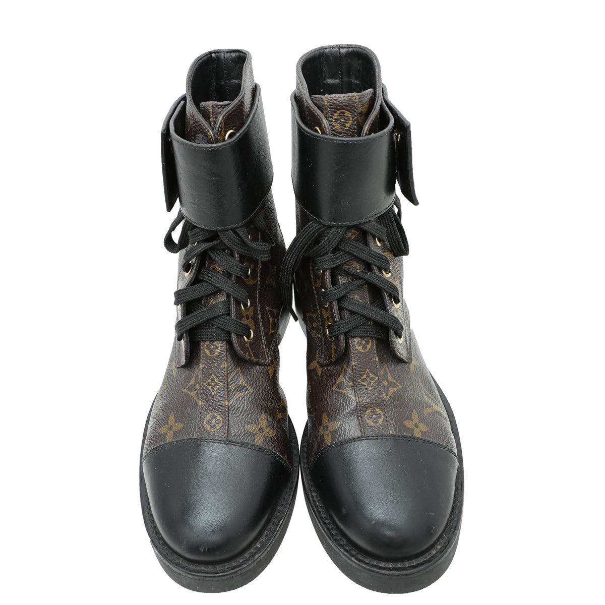 Louis Vuitton Monogram Black Wonderland Flat Ranger Boot 36.5