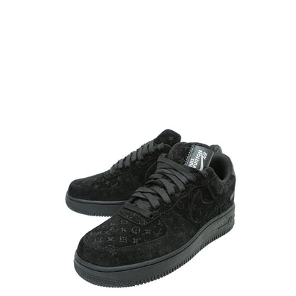 Louis Vuitton and Nike "Air Force 1" Black BY VIRGIL ABLOH Sneaker 7.5