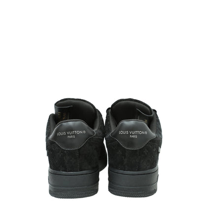 Louis Vuitton and Nike "Air Force 1" Black BY VIRGIL ABLOH Sneaker 7.5