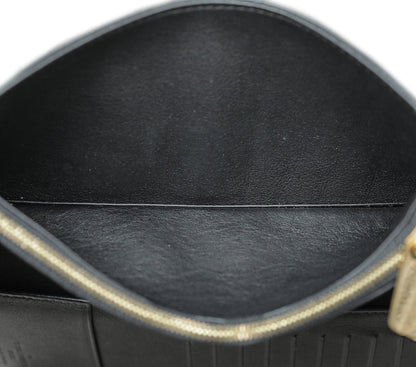 Louis Vuitton Black Monogram Mahina Perforated Wallet