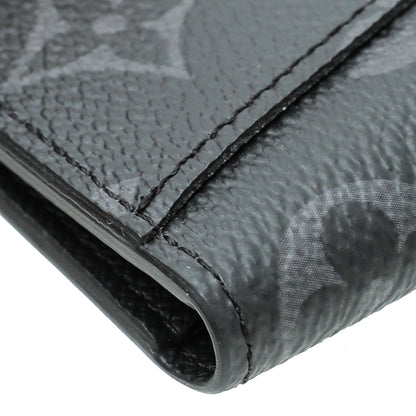 Louis Vuitton Monogram Graphite Pocket Organizer Wallet W/RBA Initial