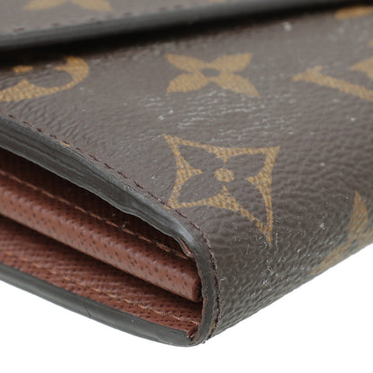 Louis Vuitton Brown Monogram Sarah Wallet w/GP Initials