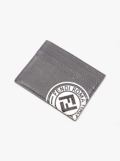 Fendi Roma Card Holder Charcoal / White Leather