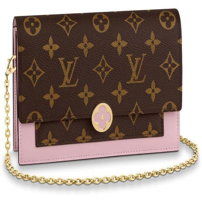 Louis Vuitton Flore Chain Wallet Rose Ballerine