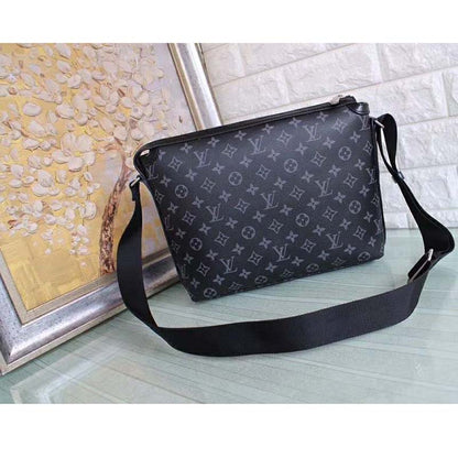 Louis Vuitton LV Men Odyssey Messenger PM Monogram Eclipse Coated Canvas