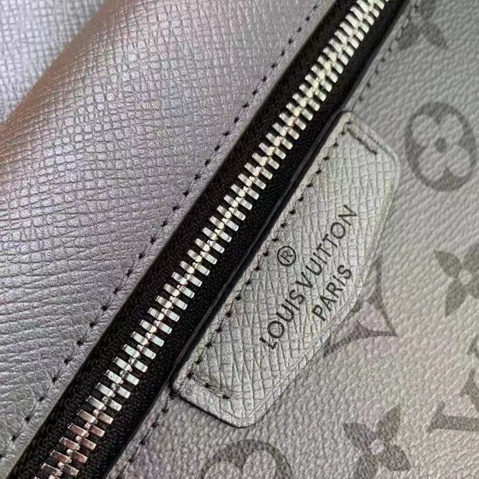 Louis Vuitton LV Men Outdoor Messenger Bag Gunmetal Gray Monogram Coated Canvas