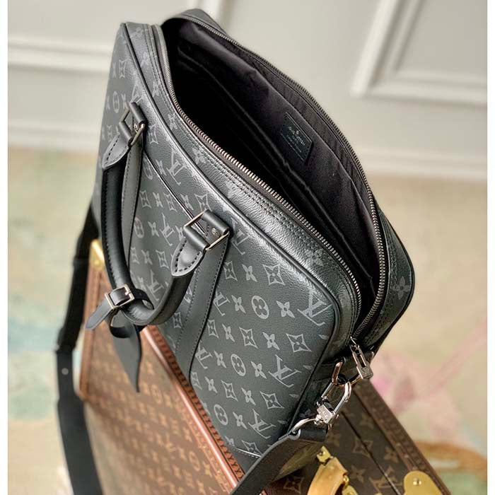 Louis Vuitton LV Men Porte-Documents Voyage PM Monogram Eclipse Coated Canvas