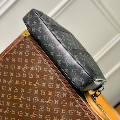 Louis Vuitton LV Men Porte-Documents Voyage PM Monogram Eclipse Coated Canvas