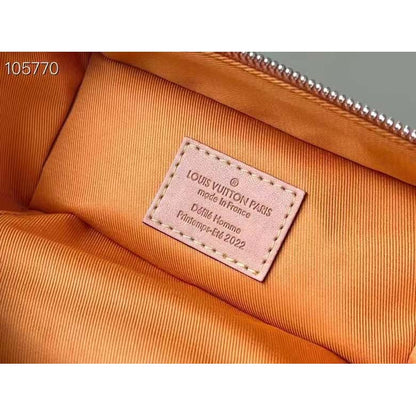 Louis Vuitton LV Men Vertical Soft Trunk Bag Saffron Yellow Cowhide Leather