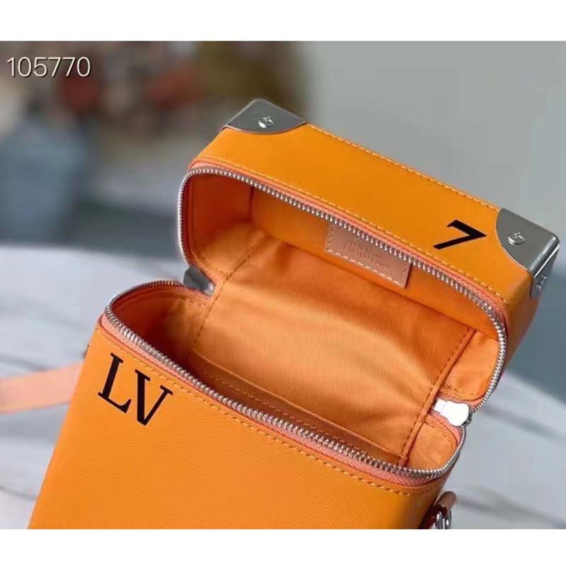 Louis Vuitton LV Men Vertical Soft Trunk Bag Saffron Yellow Cowhide Leather