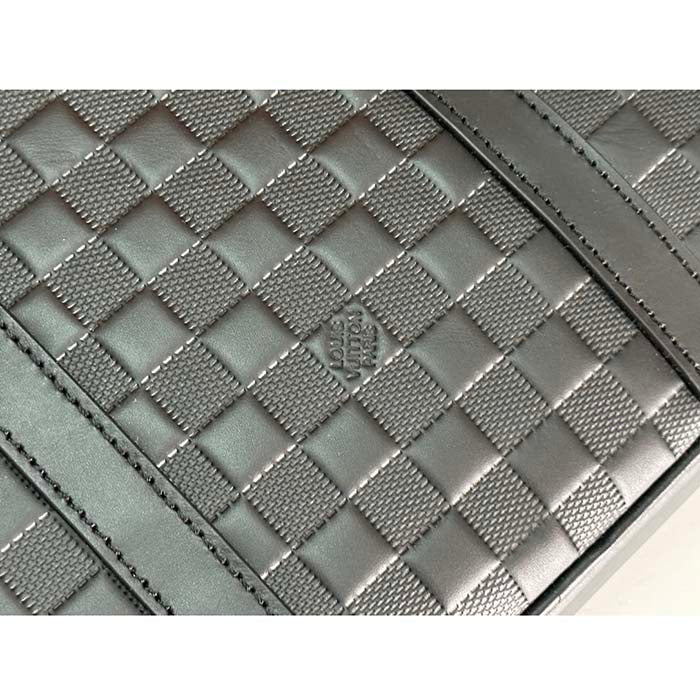 Louis Vuitton LV Uniisex Porte-Documents Voyage PM Black Damier Infini Cowhide Leather