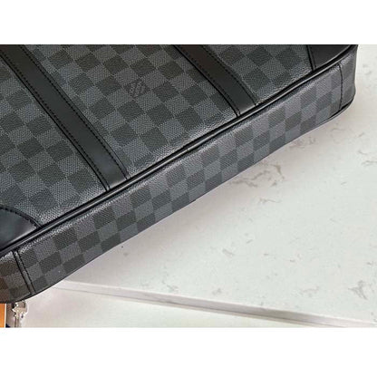 Louis Vuitton LV Uniisex Porte-Documents Voyage PM Damier Graphite Coated Canvas
