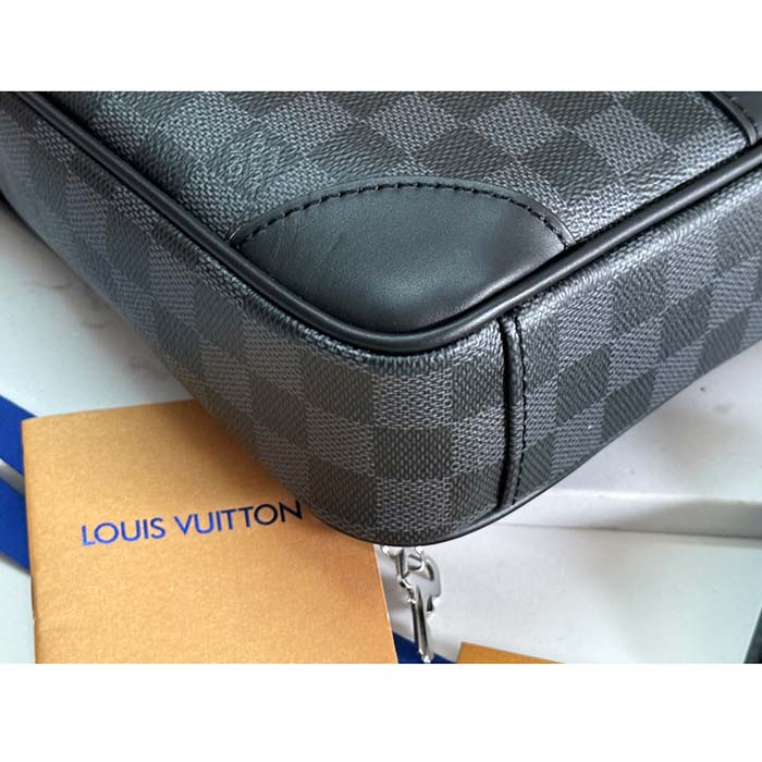 Louis Vuitton LV Uniisex Porte-Documents Voyage PM Damier Graphite Coated Canvas
