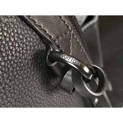 Louis Vuitton LV Unisex Aerogram Backpack Black Grained Calf Cowhide Leather
