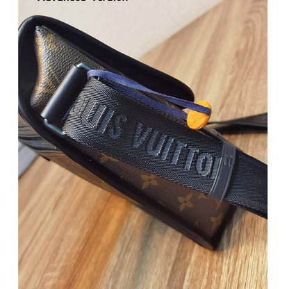 Louis Vuitton LV Unisex Archy Messenger GM Bag Monogram Macassar Coated Canvas
