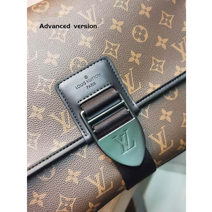Louis Vuitton LV Unisex Archy Messenger GM Bag Monogram Macassar Coated Canvas