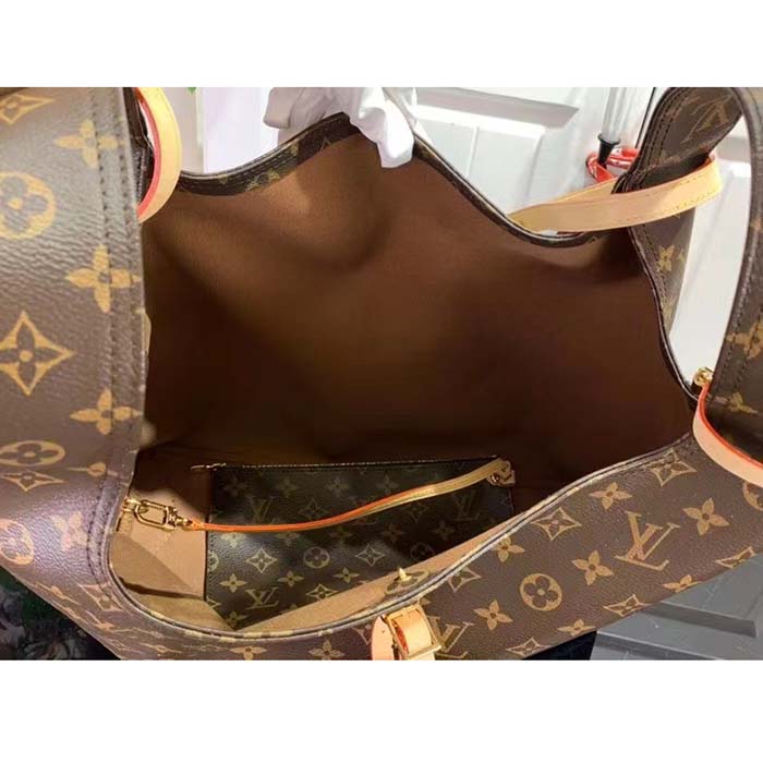 Louis Vuitton LV Unisex Atlantis GM Monogram Reverse Coated Canvas Cowhide Leather