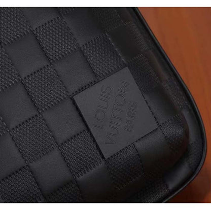 Louis Vuitton LV Unisex Avenue Sling Bag Black Damier Infini Cowhide Leather