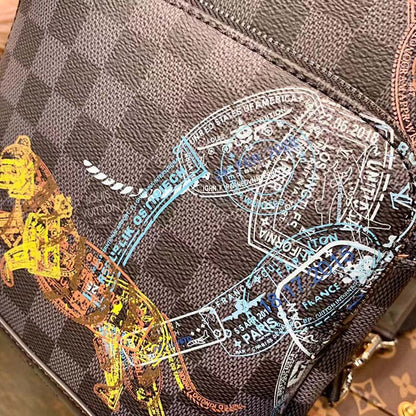 Louis Vuitton LV Unisex Avenue Sling Bag Damier Graphite Coated Canvas