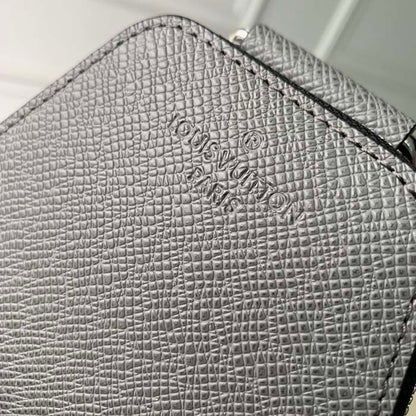 Louis Vuitton LV Unisex Avenue Sling Bag Grey Glacier Taiga Cowhide Leather