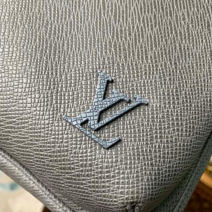 Louis Vuitton LV Unisex Avenue Sling Bag Grey Glacier Taiga Cowhide Leather