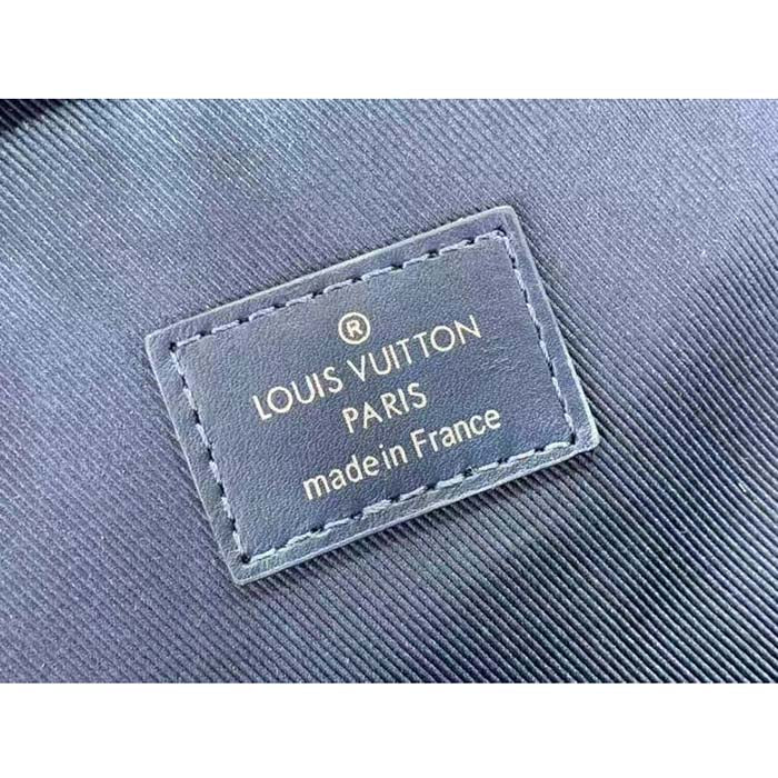 Louis Vuitton LV Unisex Avenue Slingbag Blue Sapphire Damier Infini Cowhide Leather Graphite Coated Canvas