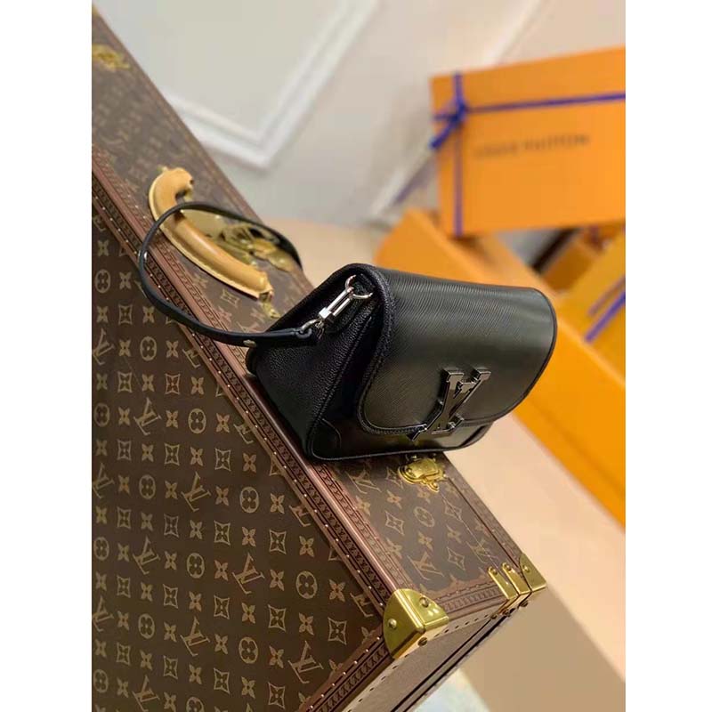 Louis Vuitton LV Women Buci Crossbody Black Epi Grained Smooth Cowhide Leather