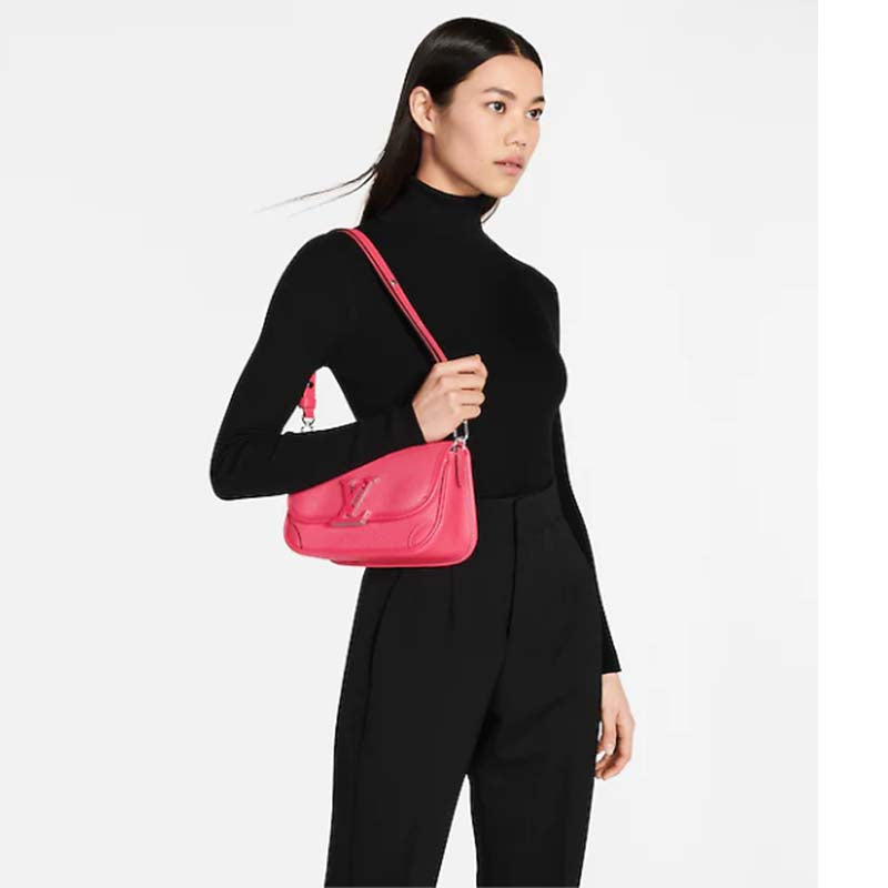 Louis Vuitton LV Women Buci Crossbody Pink Epi Grained Smooth Cowhide Leather