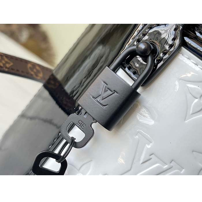 Louis Vuitton LV Unisex Cannes Handbag White Patent Calfskin Leather