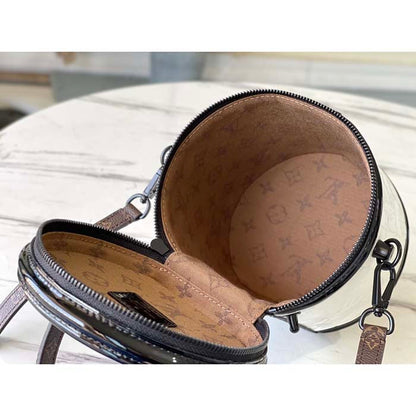 Louis Vuitton LV Unisex Cannes Handbag White Patent Calfskin Leather