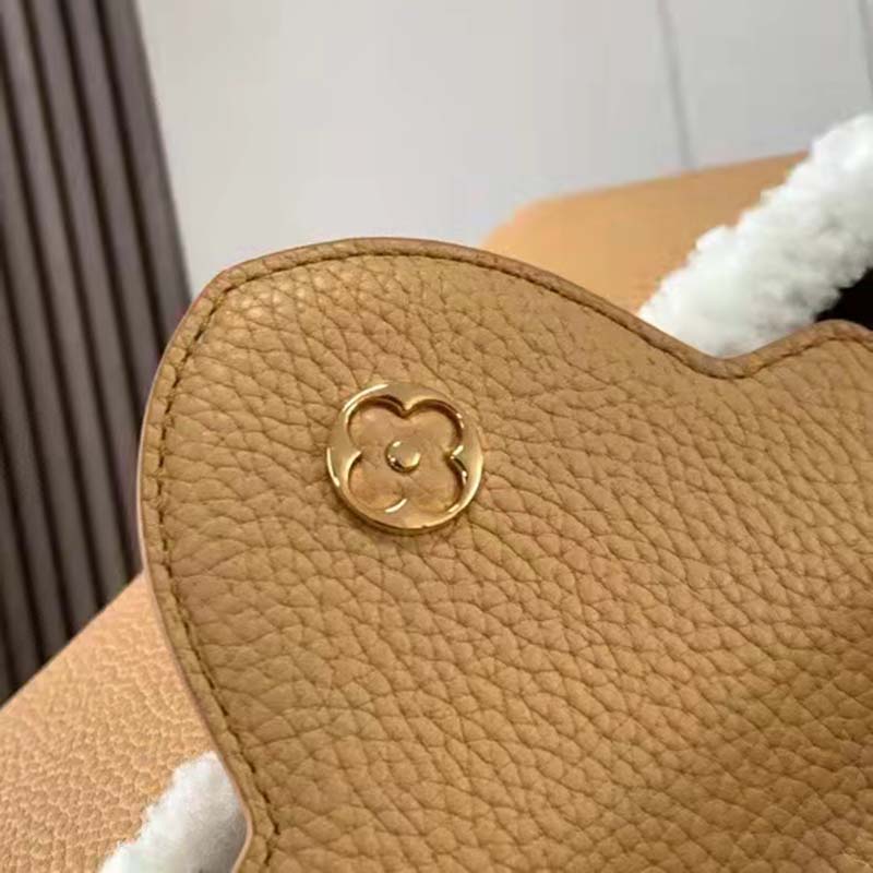 Louis Vuitton LV Women Capucines BB Bag Arizona Taurillon Leather Shearling