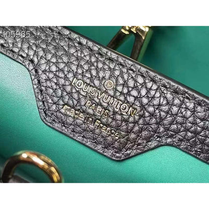 Louis Vuitton LV Women Capucines BB Handbag Black Taurillon Cowhide Leather