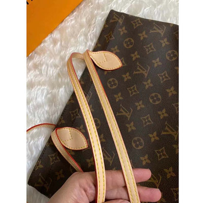 Louis Vuitton LV Unisex Carry It Brown Monogram Coated Canvas Cowhide Leather