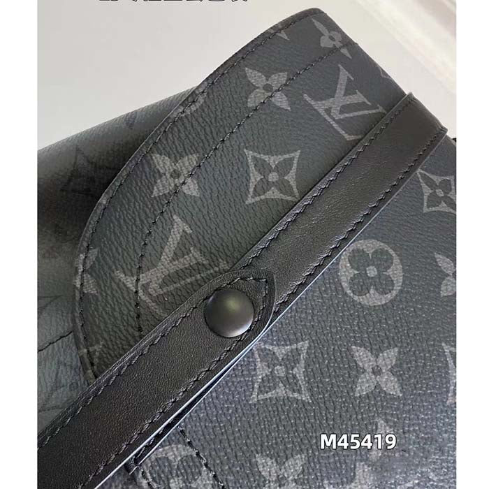 Louis Vuitton LV Unisex Christopher MM Backpack Monogram Eclipse Coated Canvas Reverse