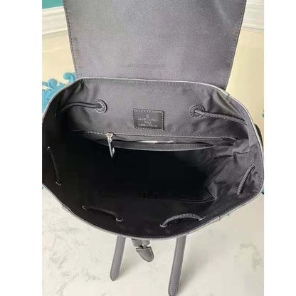 Louis Vuitton LV Unisex Christopher PM Backpack Grey Monogram Eclipse Coated Canvas